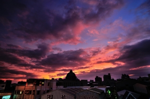菲特颱風夕燒