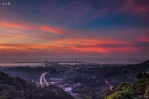 夕燒 台北港