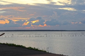 七股夕陽一張流