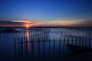夕陽-七股觀海樓