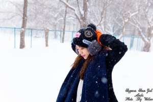 雪＊學生＊大雪裡
