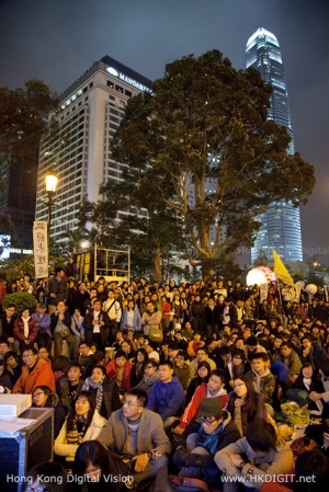 Hong Kong 8000 Protesters Against Express Rail