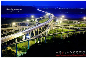 中港清水系統交流道夜景~