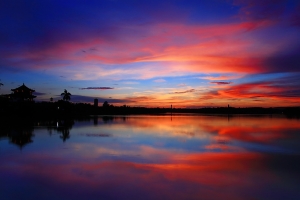 澄清湖夕照