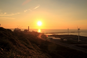 林口火力發電廠 夕照