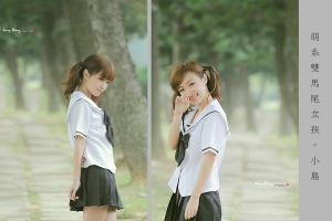 萌系雙馬尾女孩