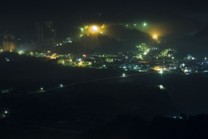20130914 大山背夜景(琉璃)