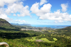 努阿努帕里大風口，歐胡島，夏威夷 (Pali Look out)