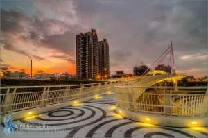 新北市左岸橋．日落＆夜