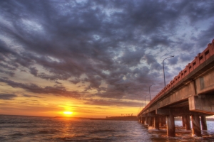 台南．四草大橋夕照(HDR)