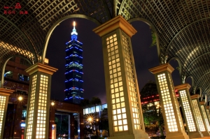 台北101夜景一張流