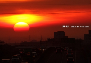 66快速道路落日