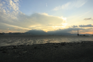 二重疏洪道日出