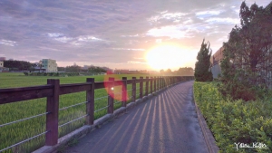 黃昏。自行車。