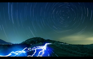 忽然有星軌,擎天崗星軌日出