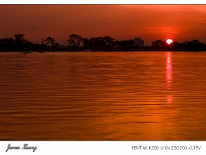 塘鏡夕醉。20090826大園郊區 色溫小品