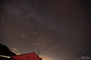 合歡山 昆陽停車場 銀河和星軌