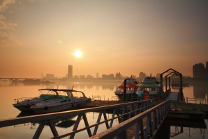 大稻埕夜色與日落~