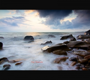 屏東枋山日落風景-黑卡作品