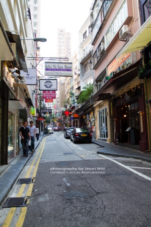 香港中西區街道+日落