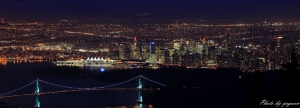 美丽的温哥华夜景～ from cypress mountain. view point.