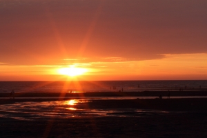 永安漁港 夕陽 大景