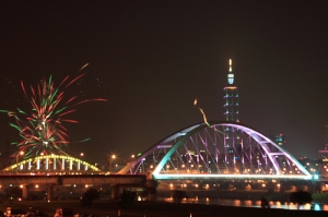 彩虹河濱公園看101煙火