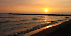 台南黃金海岸夕陽