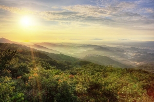 北縣汐止市 五指山日出