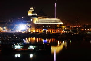 新手買了腳架到淡水試拍夜景