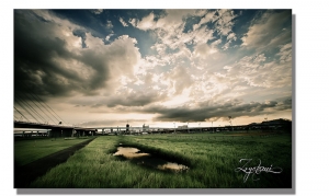 7-17 新北大橋夕陽捕捉失敗[HDR]