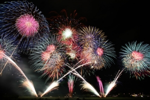 福知山煙火+造型 @由良川