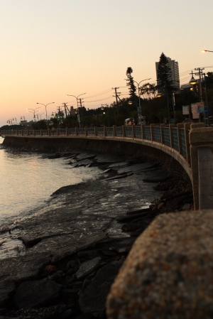 夕陽來自於淡水