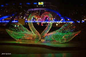 新店 夜的 陽光橋