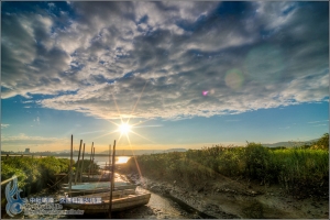 中社碼頭．久違日落火燒雲