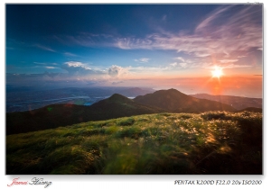 悶。20100825大屯山夕陽