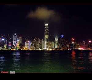 香港維多利亞港的一景