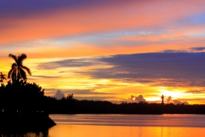 高雄風景_澄清湖日落