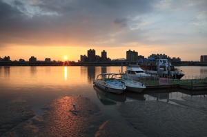 大稻埕的夕陽~~~!!!