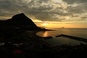 北海岸彎道夕景