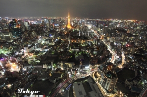 天氣不太好的東京夜景
