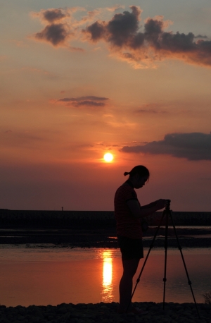 0826 竹圍港外夕照