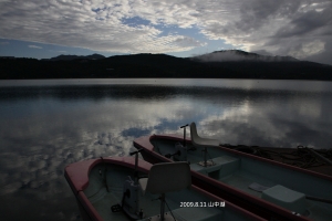 日本箱根山中湖清晨