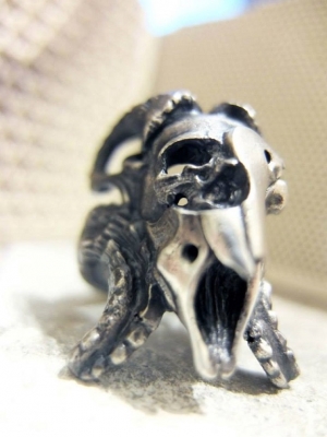 銀飾創作山羊骷髏戒指『Baphomet』