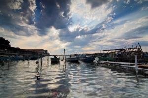 彌陀南寮漁港 夕