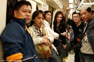 淡水外拍後之車廂內合照