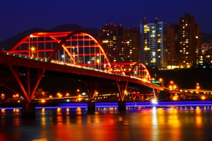 老梗之首拍關渡橋