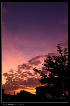 苗栗夕陽天空