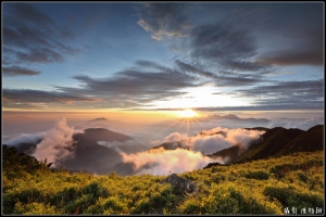 2012-09-05 合歡山 夕陽 銀河 月光星軌 運氣不錯呢