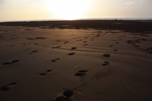 南寮海灘的火燒雲